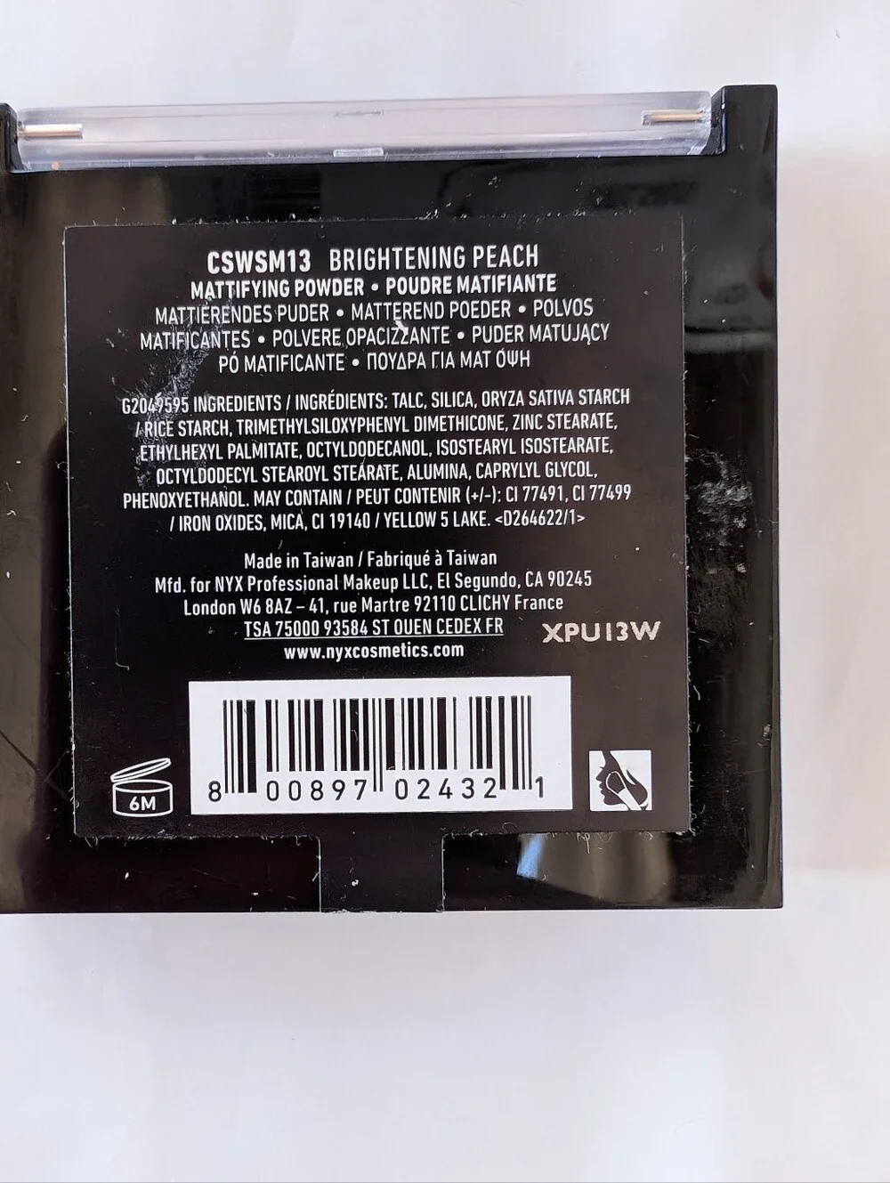 NYX Can't Stop Won't Stop Mattifying Powder. Brightening Peach. Travel Size